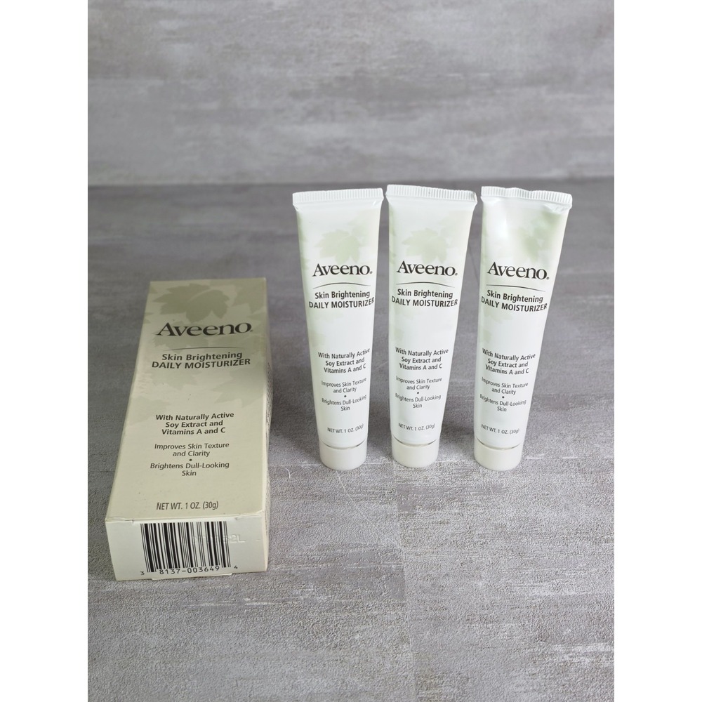 Lot 3 Aveeno Skin Brightening Daily Moisturizer 1oz Oil Free Discontinued- New